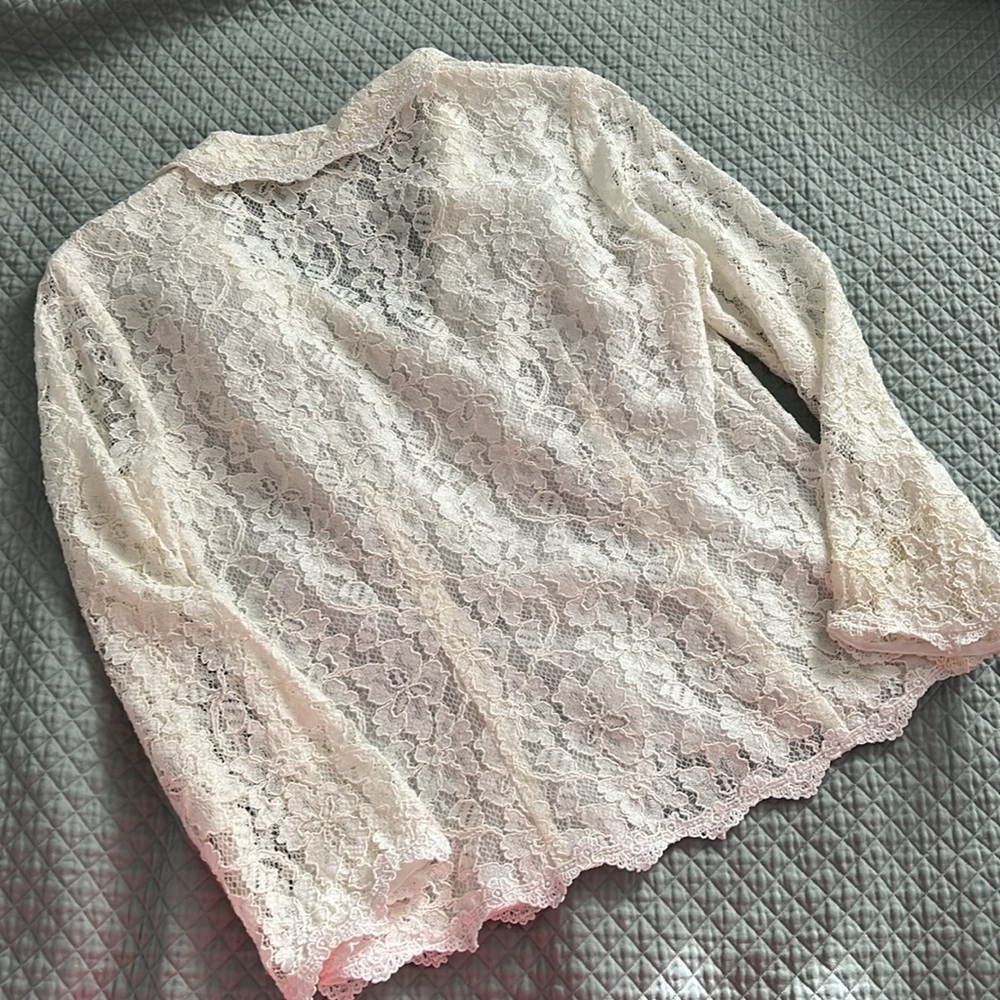 Neiman Marcus Vintage Lace Blouse - Picture 3 of 8